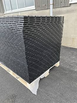 真塗三枚組敷板 強化型プラスチック敷板こうじばん3x6山型／クロス（ブラック）